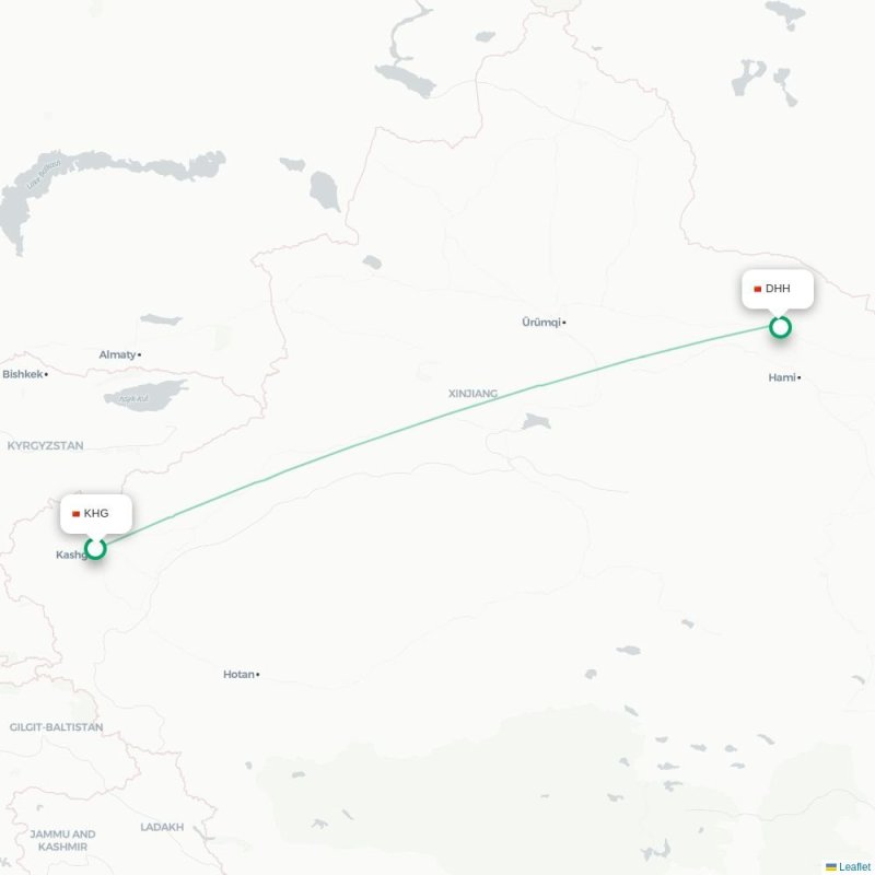 KHG - DHH route map