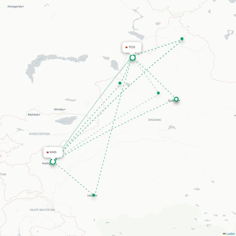 KHG - TCG route map