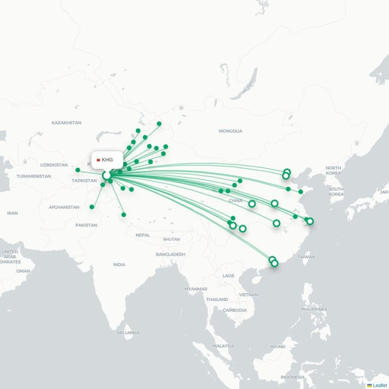 KHG - KCA route map