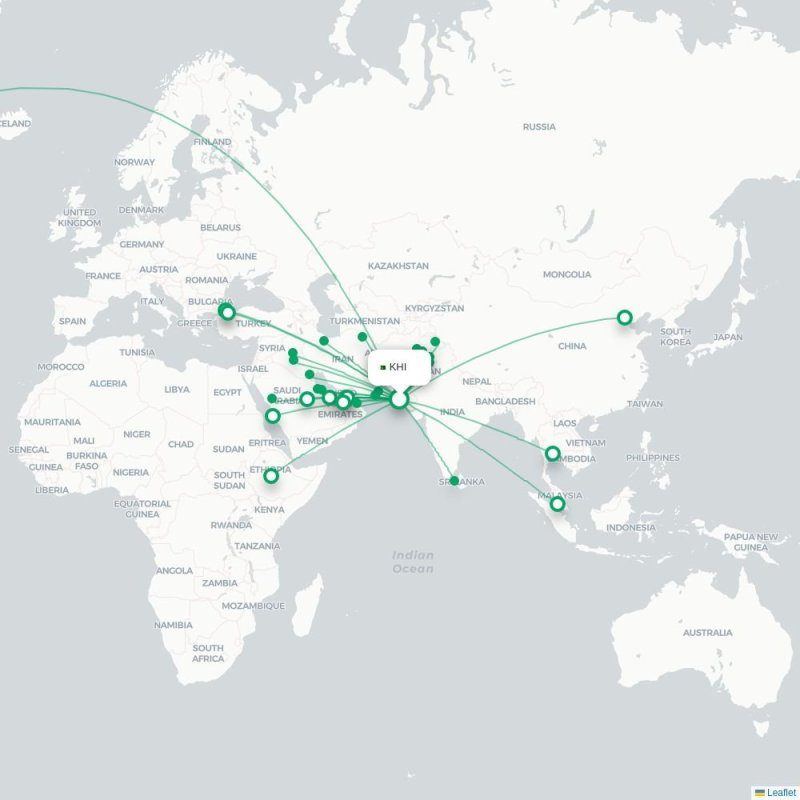 KHI - MHD route map