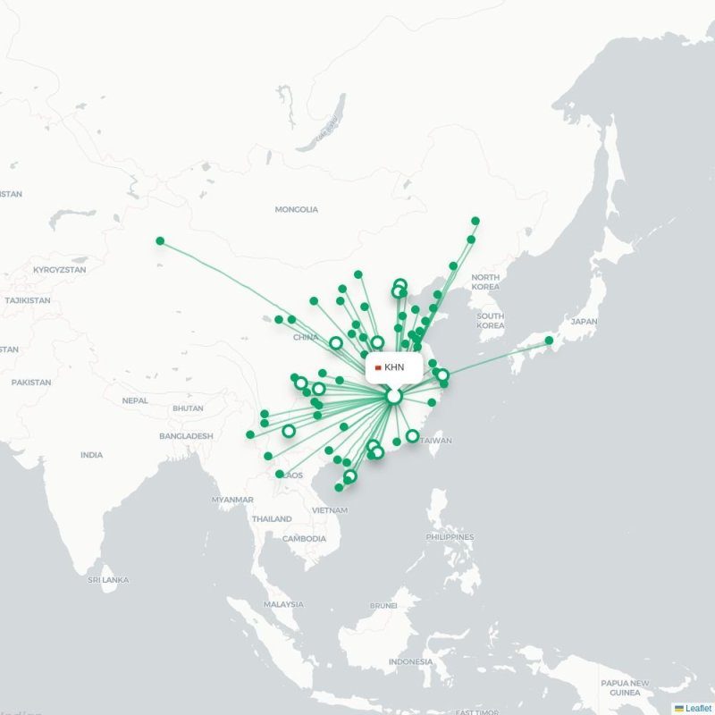 KHN - DOY route map