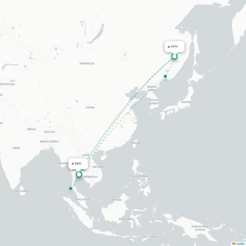 KHV - BKK route map