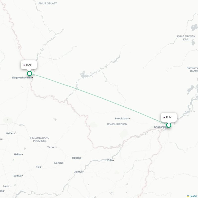 KHV - BQS route map