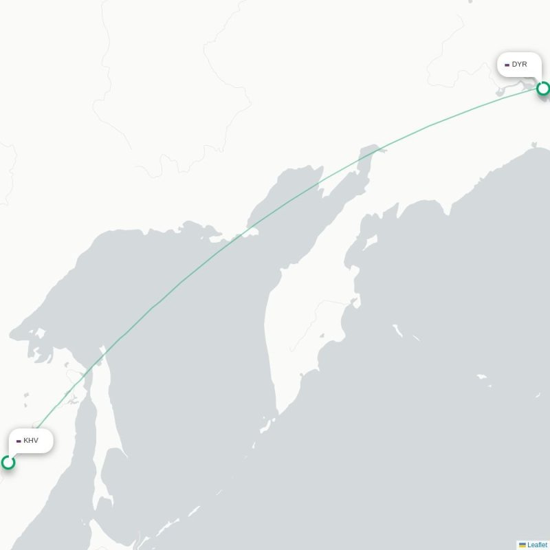 KHV - DYR route map