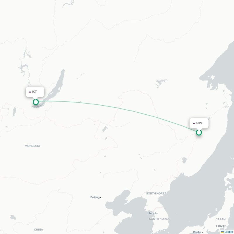 KHV - IKT route map