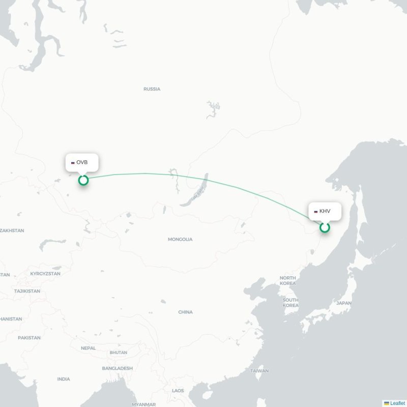 KHV - OVB route map