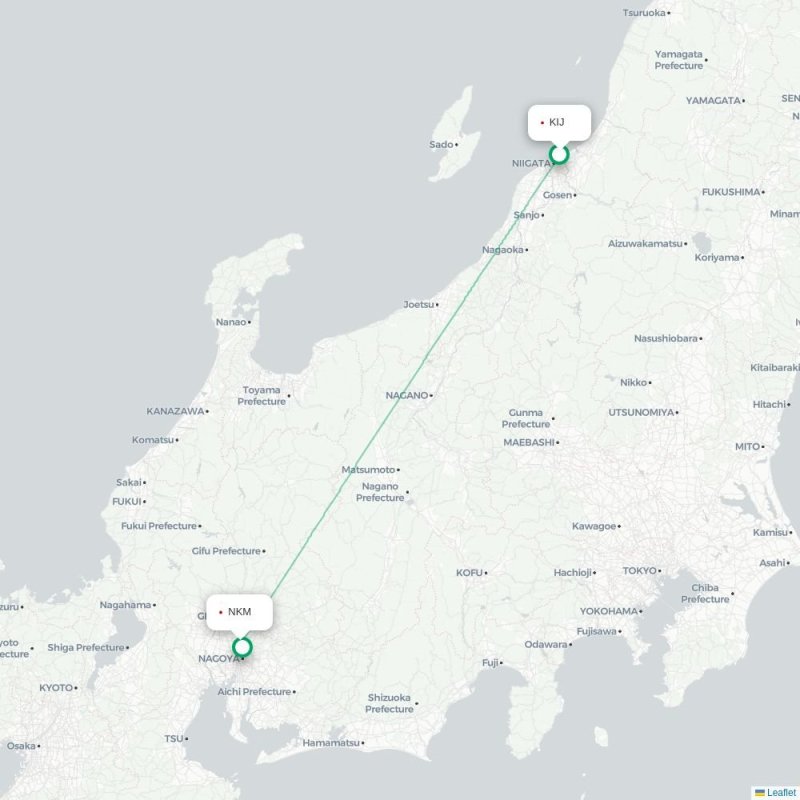 KIJ - NKM route map