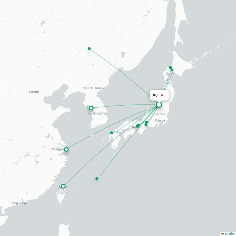 Route map Niigata  KIJ airport