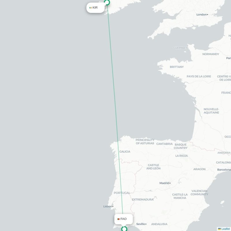 KIR - FAO route map