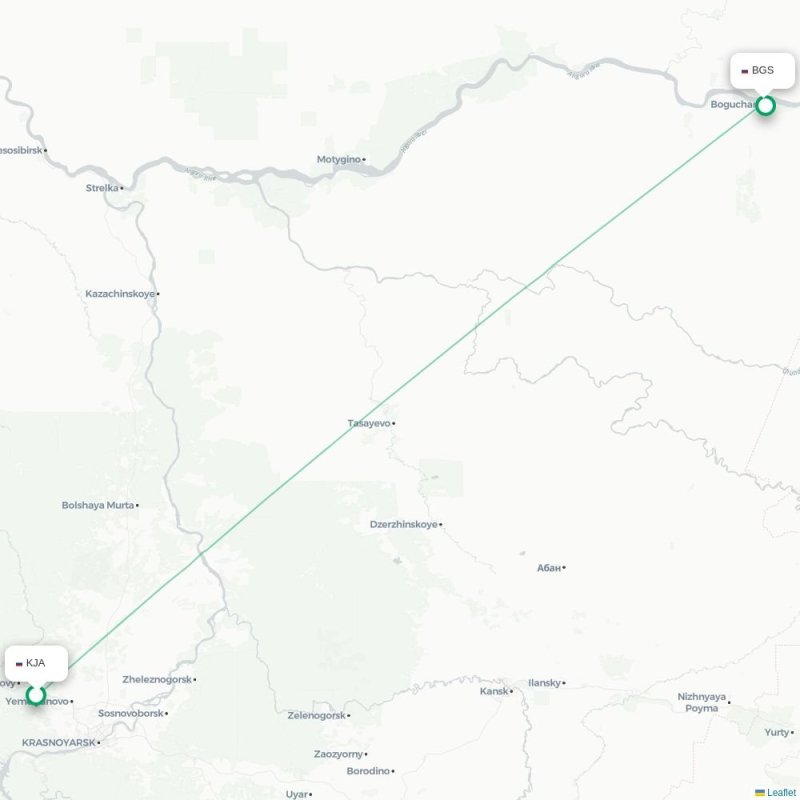 KJA - BGS route map