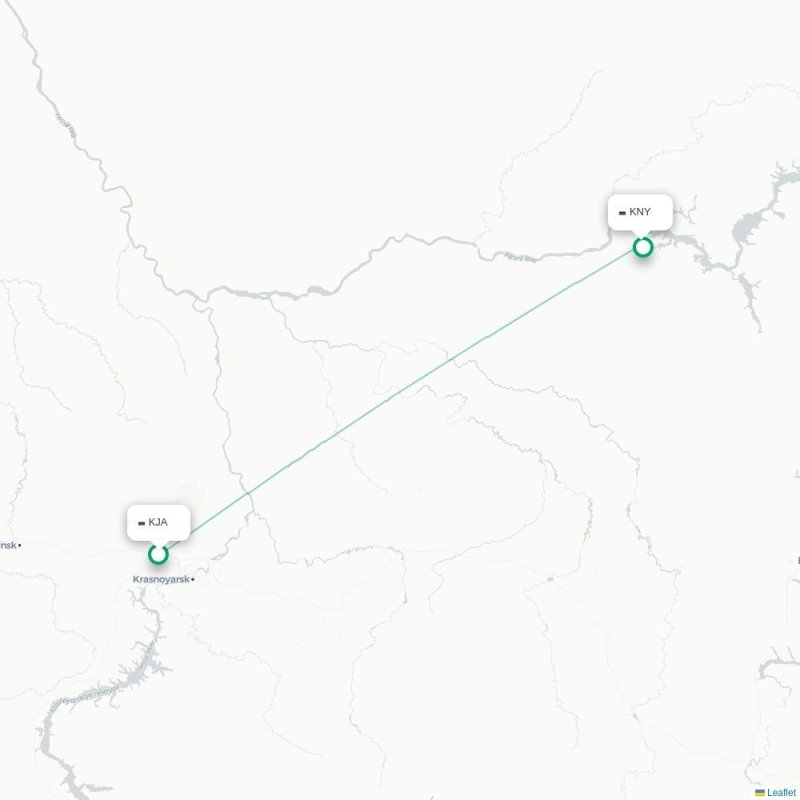 KJA - KNY route map