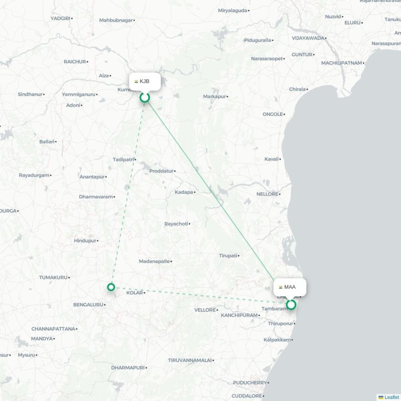 KJB - MAA route map