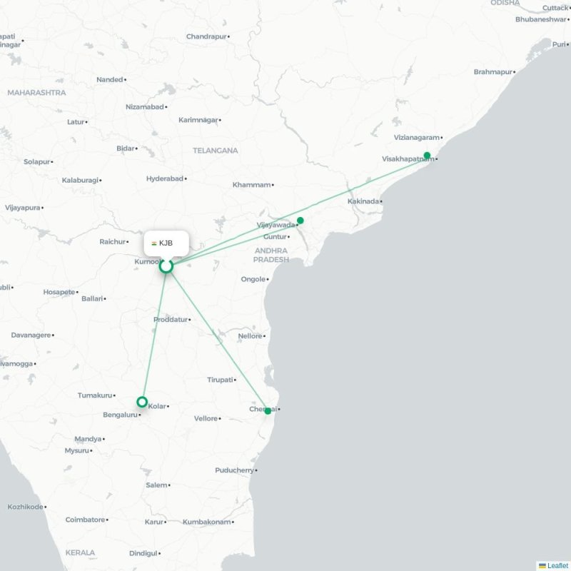 KJB - VTZ route map
