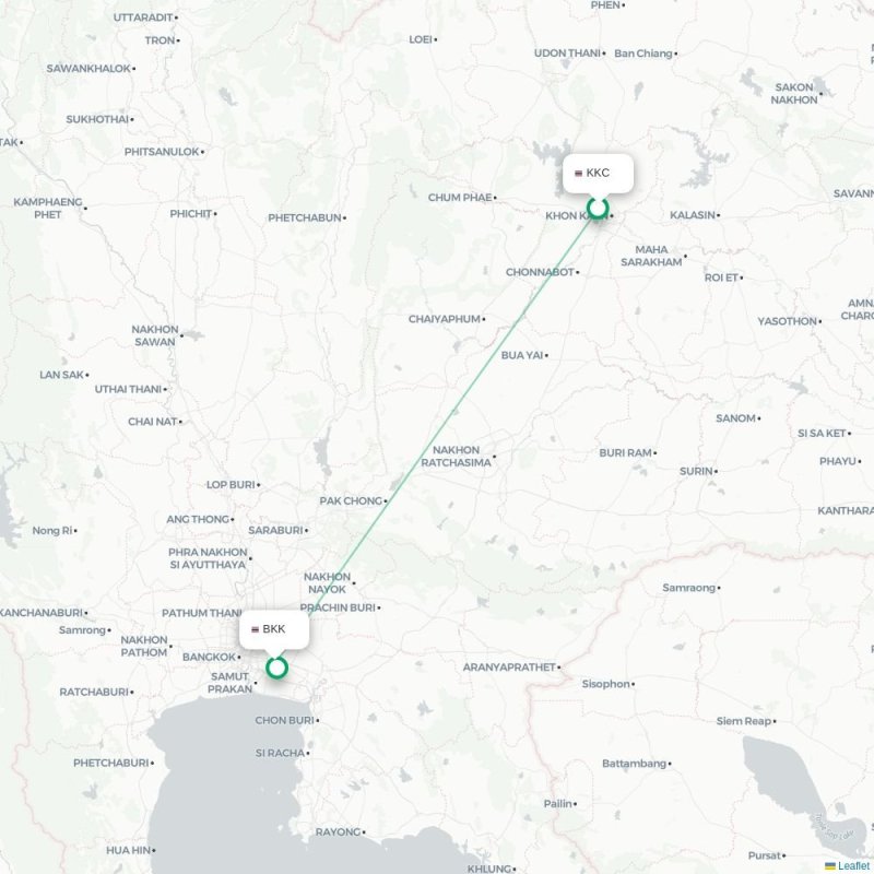 KKC - BKK route map