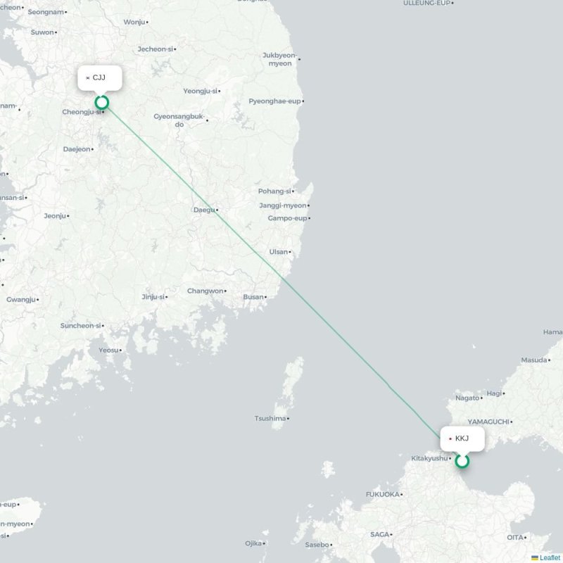 KKJ - CJJ route map
