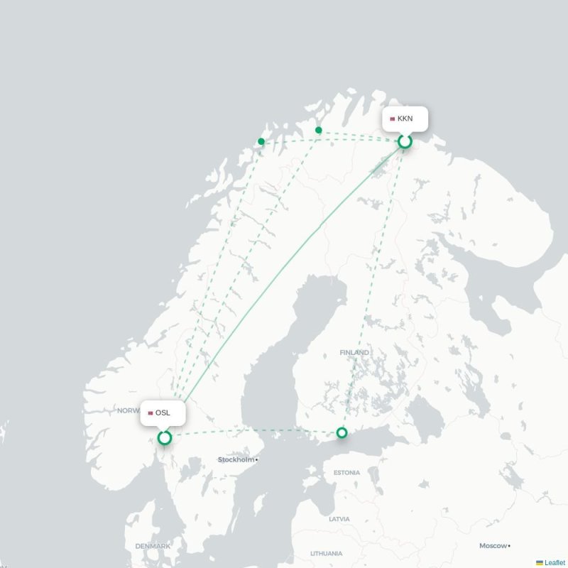 KKN - OSL route map