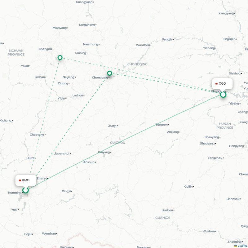 KMG - CGD route map