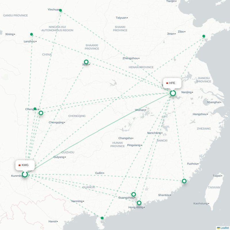 KMG - HFE route map