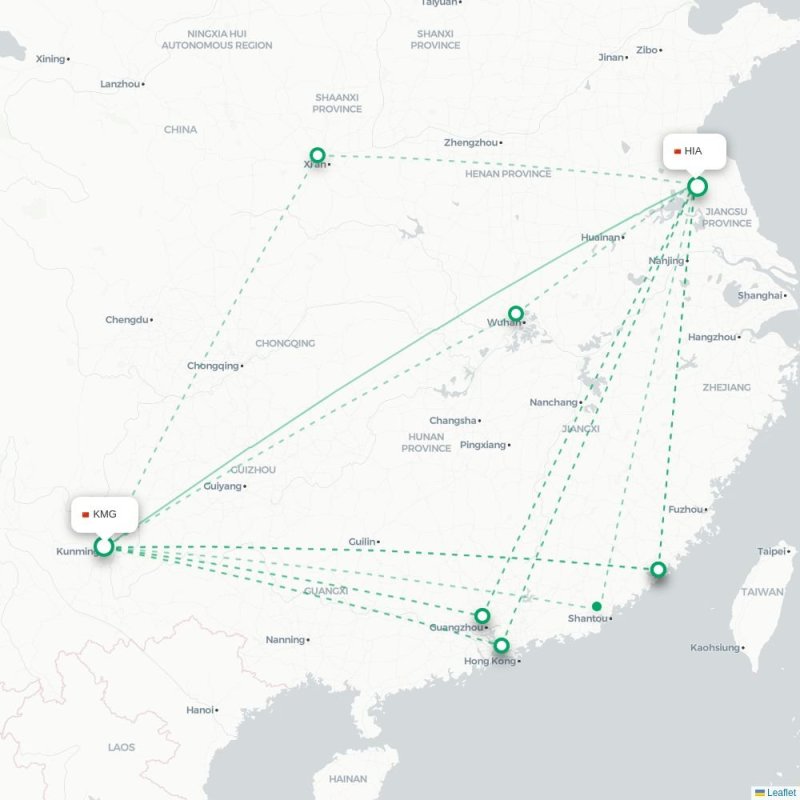 KMG - HIA route map