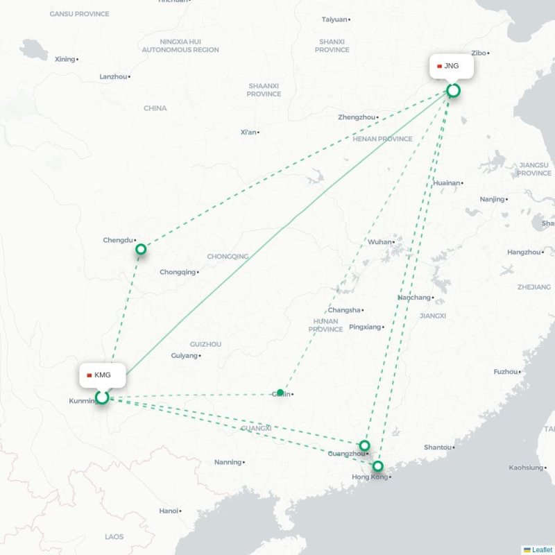 KMG - JNG route map