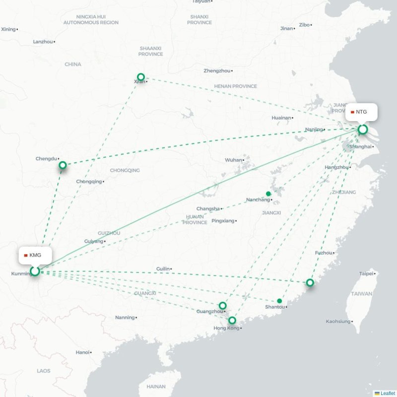KMG - NTG route map