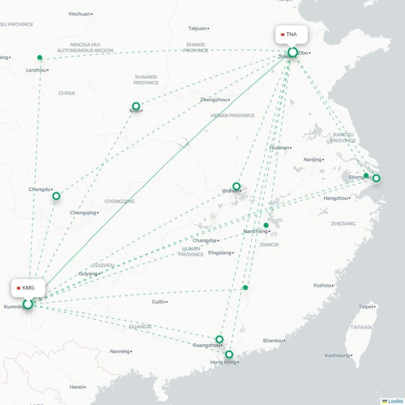 KMG - TNA route map