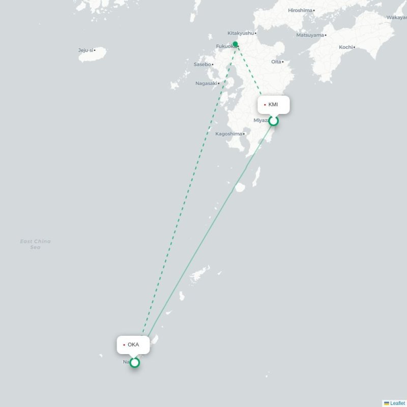KMI - OKA route map