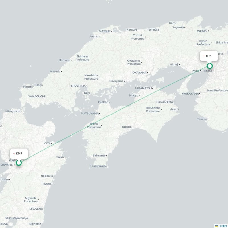 KMJ - ITM route map