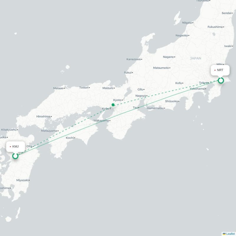 KMJ - NRT route map