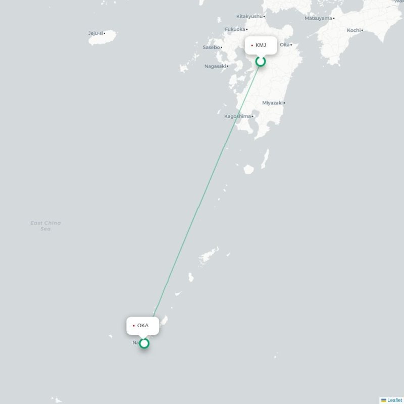 KMJ - OKA route map