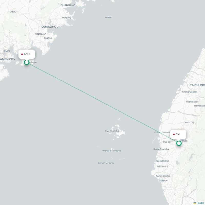 KNH - CYI route map