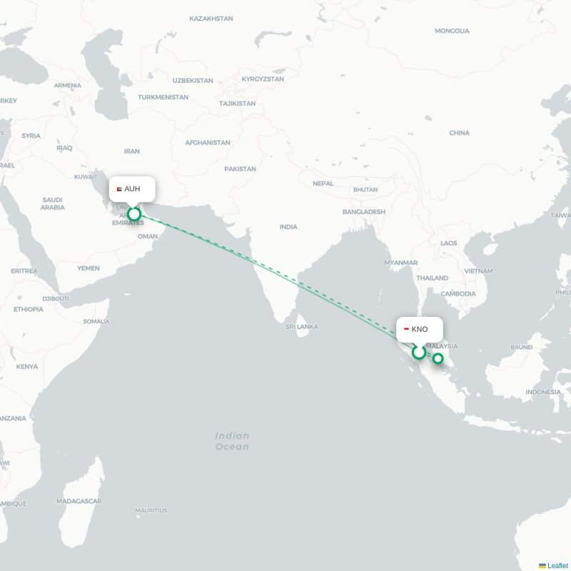 KNO - AUH route map