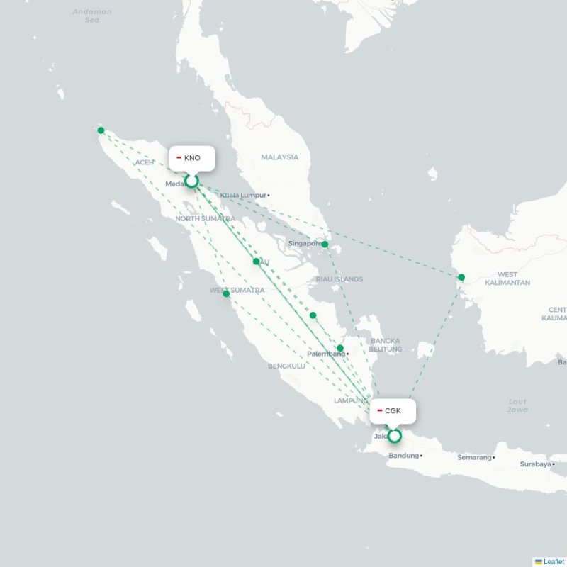 KNO - CGK route map