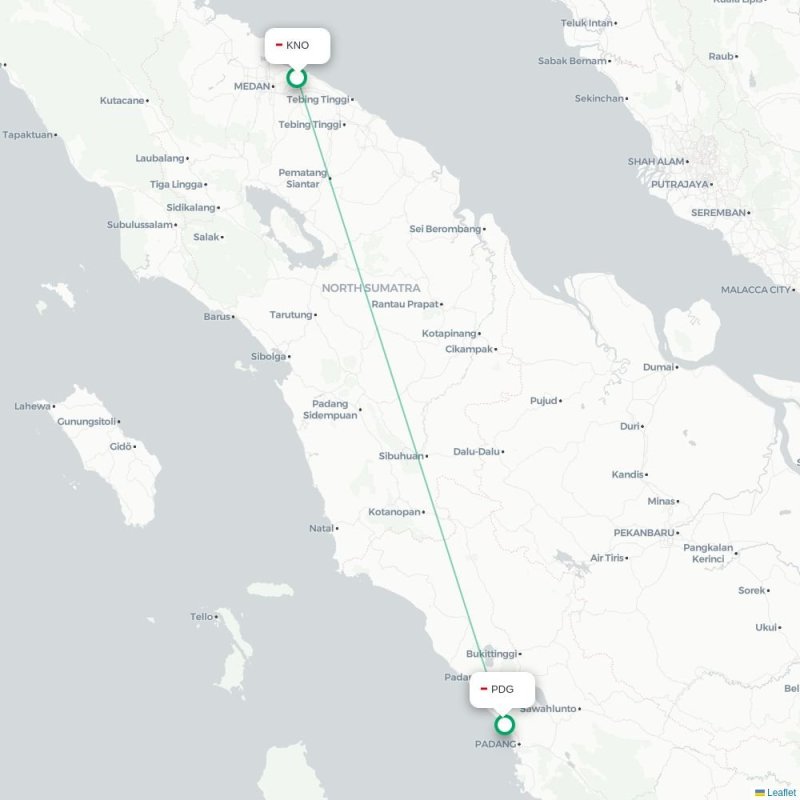 KNO - PDG route map