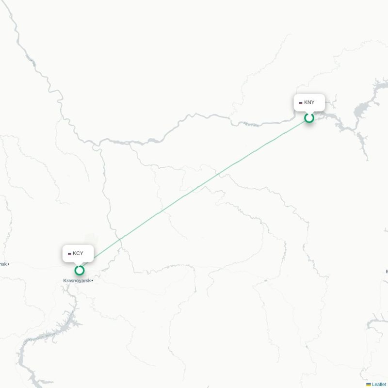 KNY - KCY route map