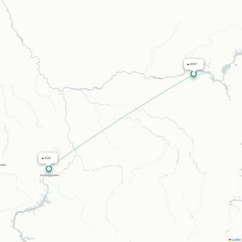 KNY - KJA route map