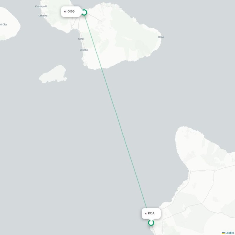 KOA - OGG route map