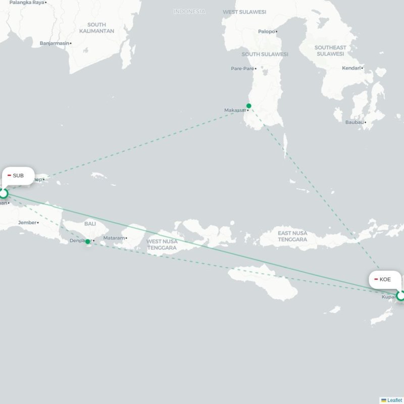 KOE - SUB route map