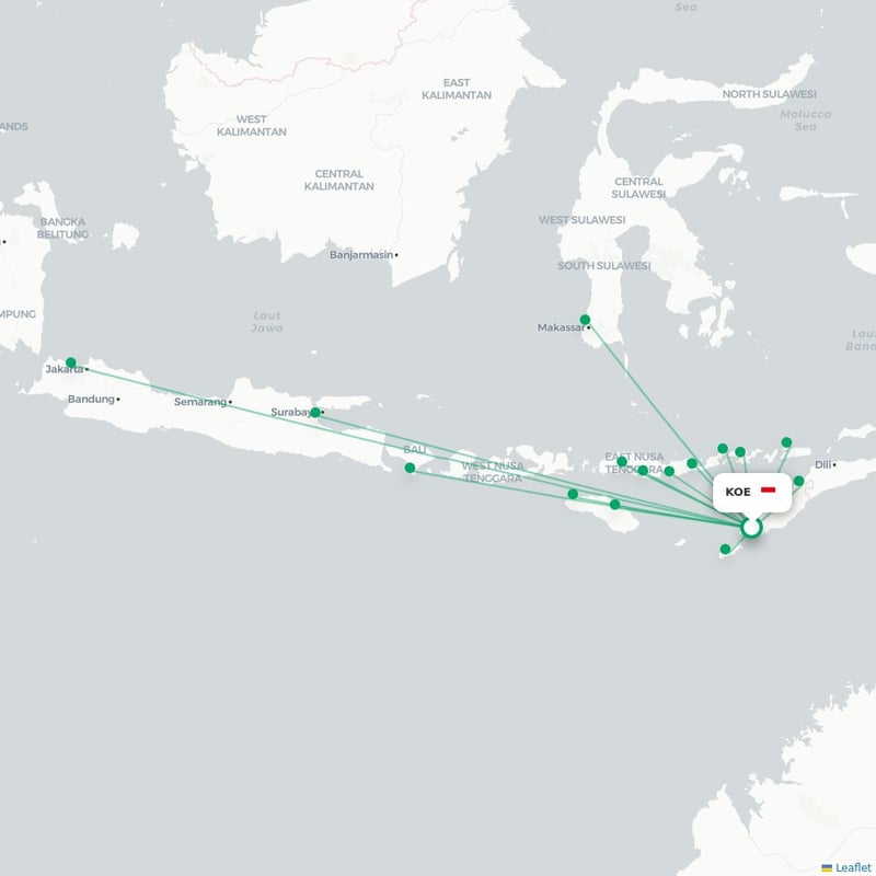 Route map Kupang  KOE 