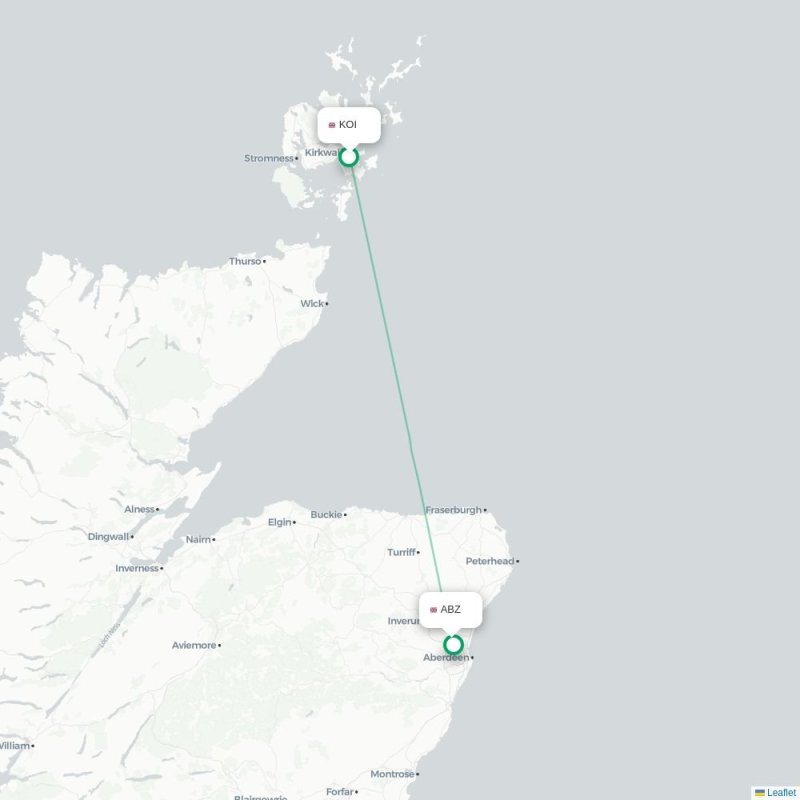 KOI - ABZ route map