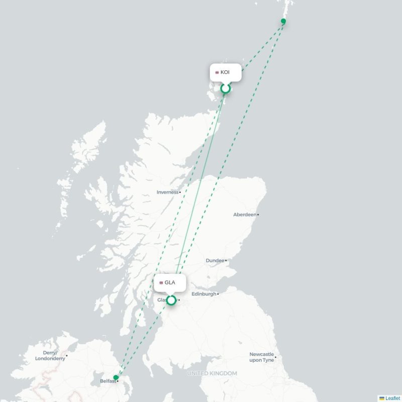 KOI - GLA route map