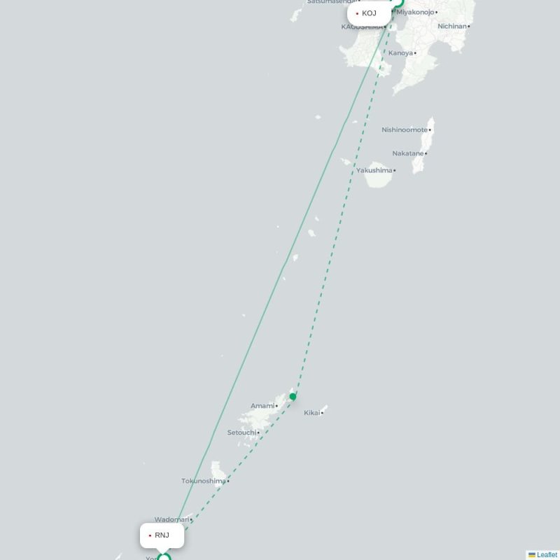 KOJ - RNJ route map