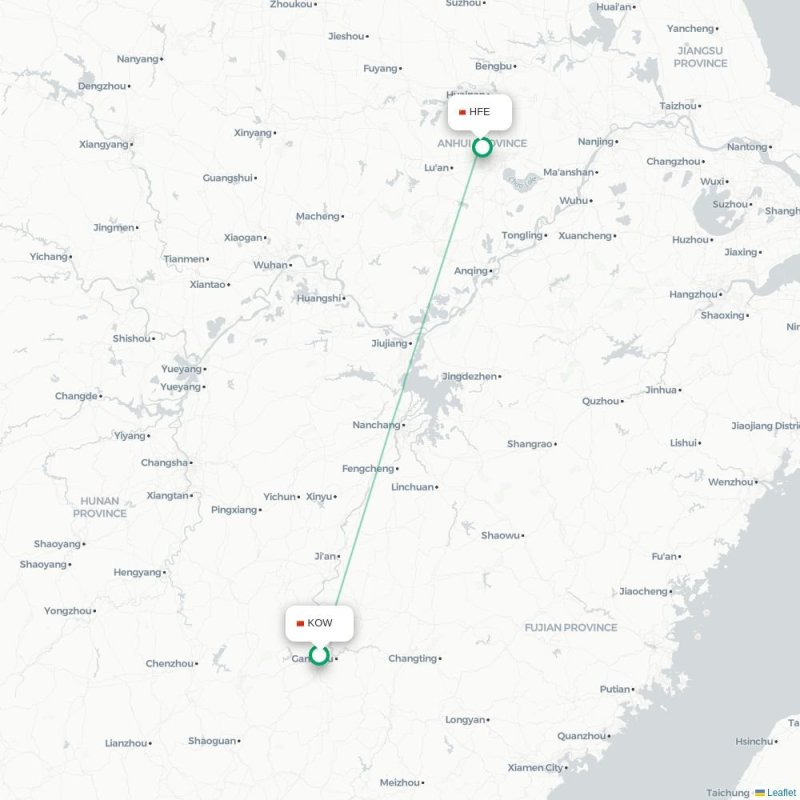 KOW - HFE route map