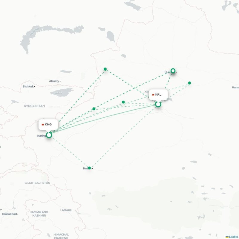 KRL - KHG route map