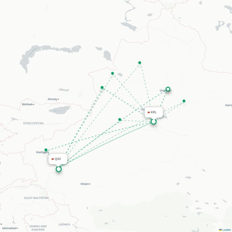 KRL - QSZ route map