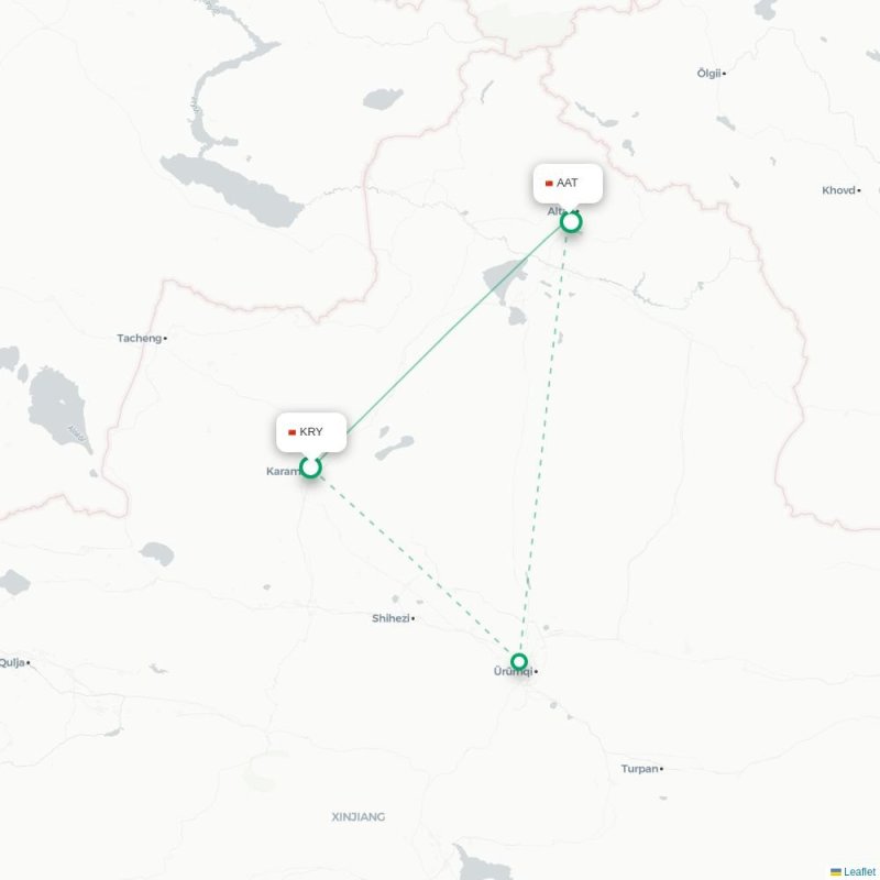 KRY - AAT route map
