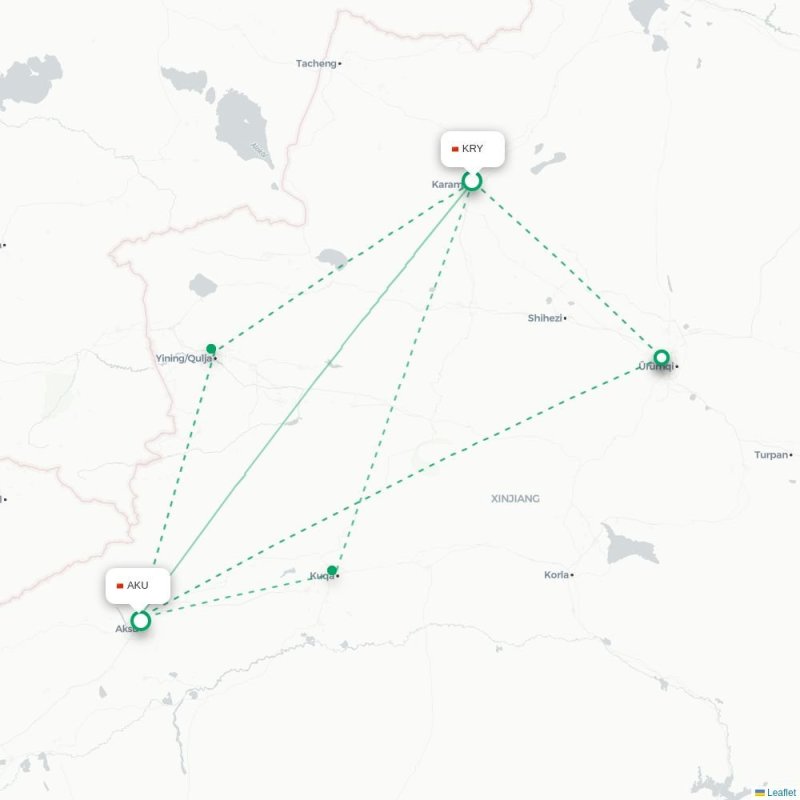 KRY - AKU route map