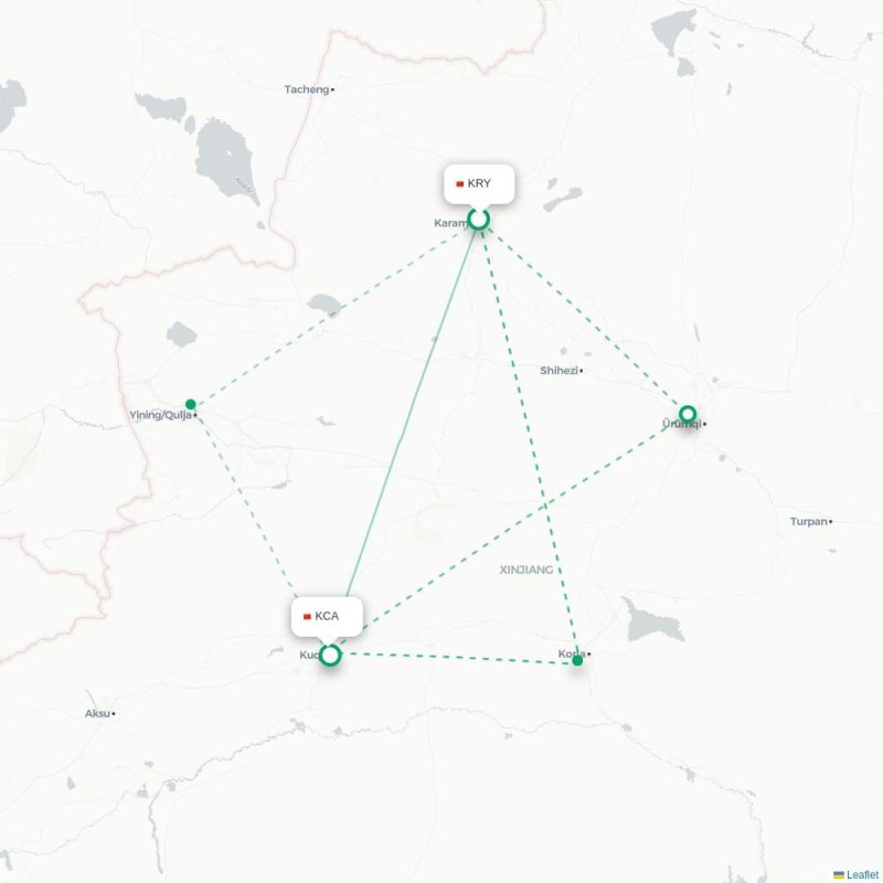 KRY - KCA route map