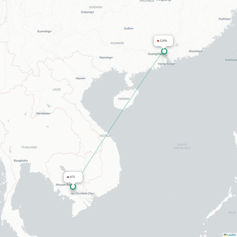 KTI - CAN route map