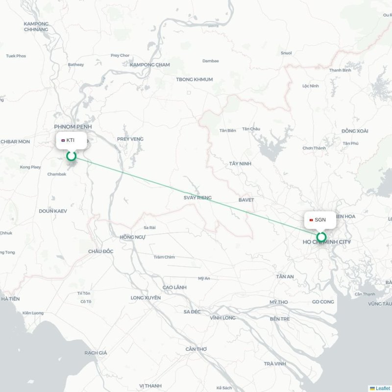 KTI - SGN route map